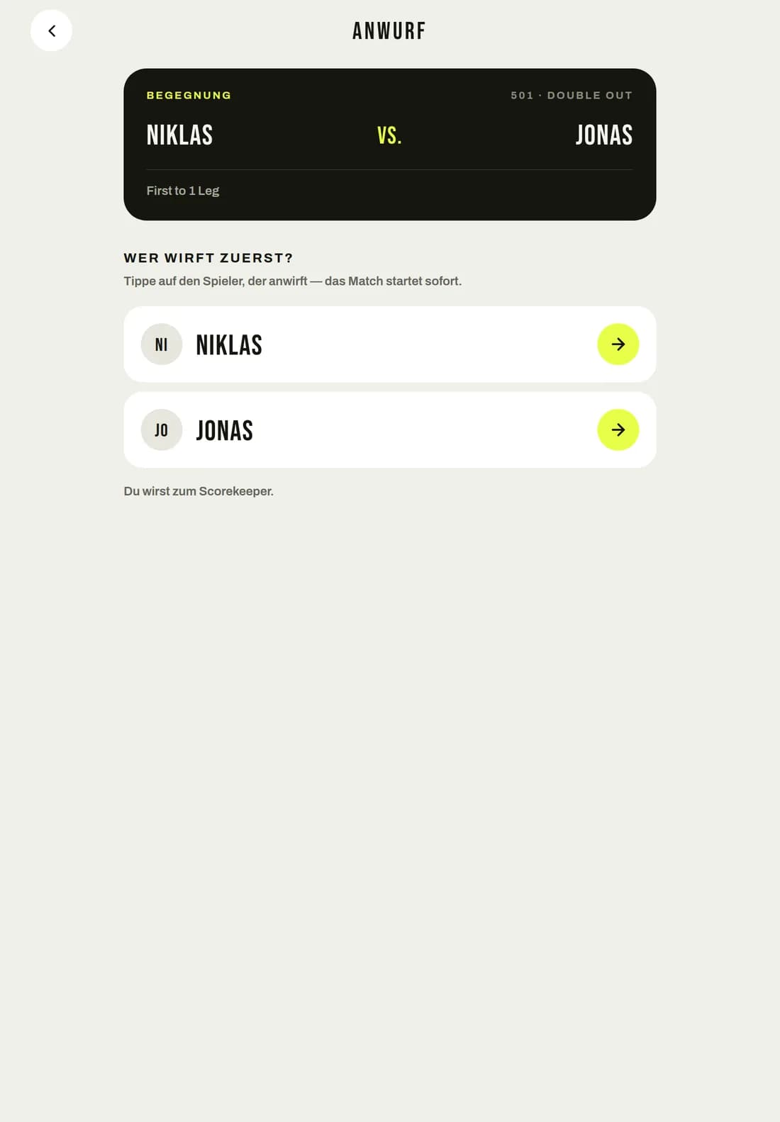 Tablet: Wer wirft zuerst?